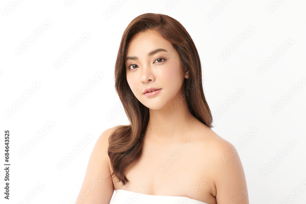 Beautiful young asian woman with clean fresh skin on white background, Face care, Facial treatment, Cosmetology, beauty and spa, Asian women portrait. Beautiful young asian woman with clean fresh skin on white background, Face care, Facial treatment, Cosmetology, beauty and spa, Asian women portrait.