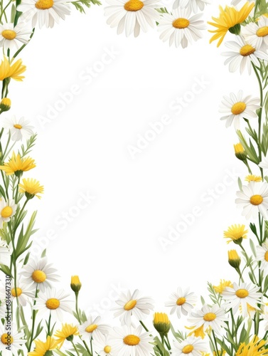 abstract floral background in yellow and white colors. natural, healthy plants.  © CreativeCreations