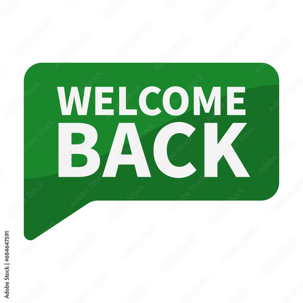 Welcome Back In Green Rectangle Shape For Promotion Business Marketing Social Media Information
Welcome Back In Green Rectangle Shape For Promotion Business Marketing Social Media Information