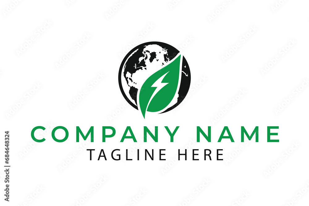Electric logo, Bulb illustration, Energy logo, Electric logo, bulb with wire logo, electricity logo