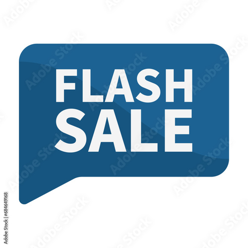 Flash Sale In Blue Rectangle Shape For Promotion Business Marketing Social Media Information

