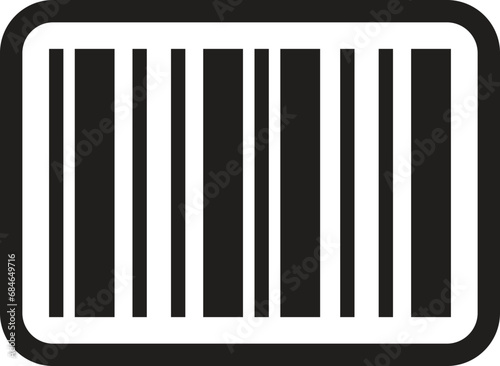 Barcode icon vector isolated on white background