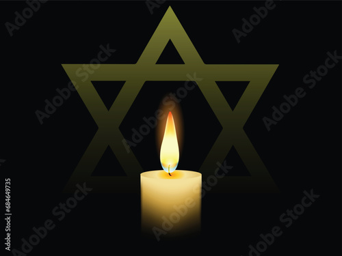 International Holocaust Remembrance Day vector. Star of David . January 27. Important day
