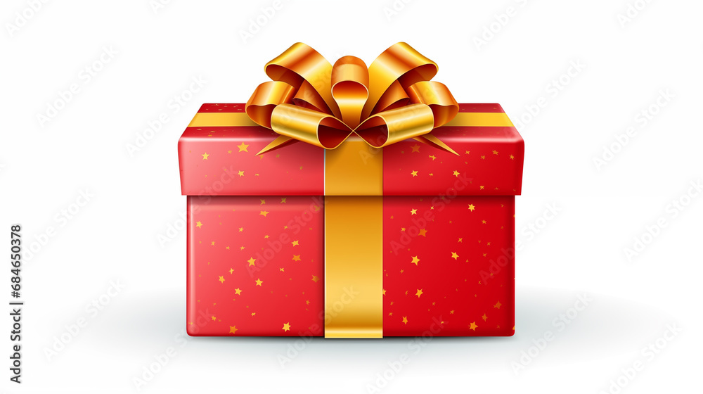 Obraz premium Illustration of a present box