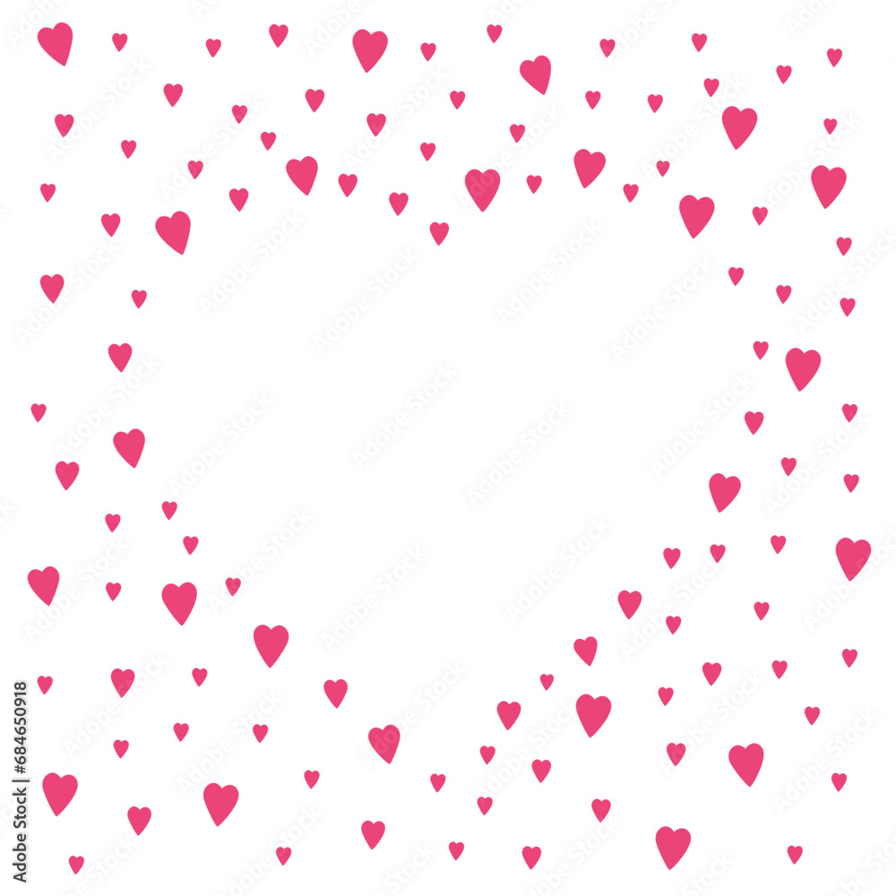 Heart shape with a heart frame inside. Vector illustration. Design for Valentine's Day.