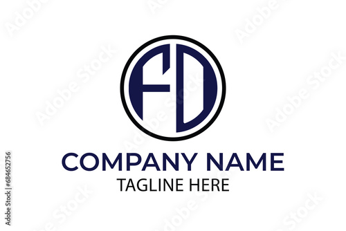 Free Download FD, FD lettermark logo, FD wordmark logo, FD monogram logo, FD business logo - GFXLoad