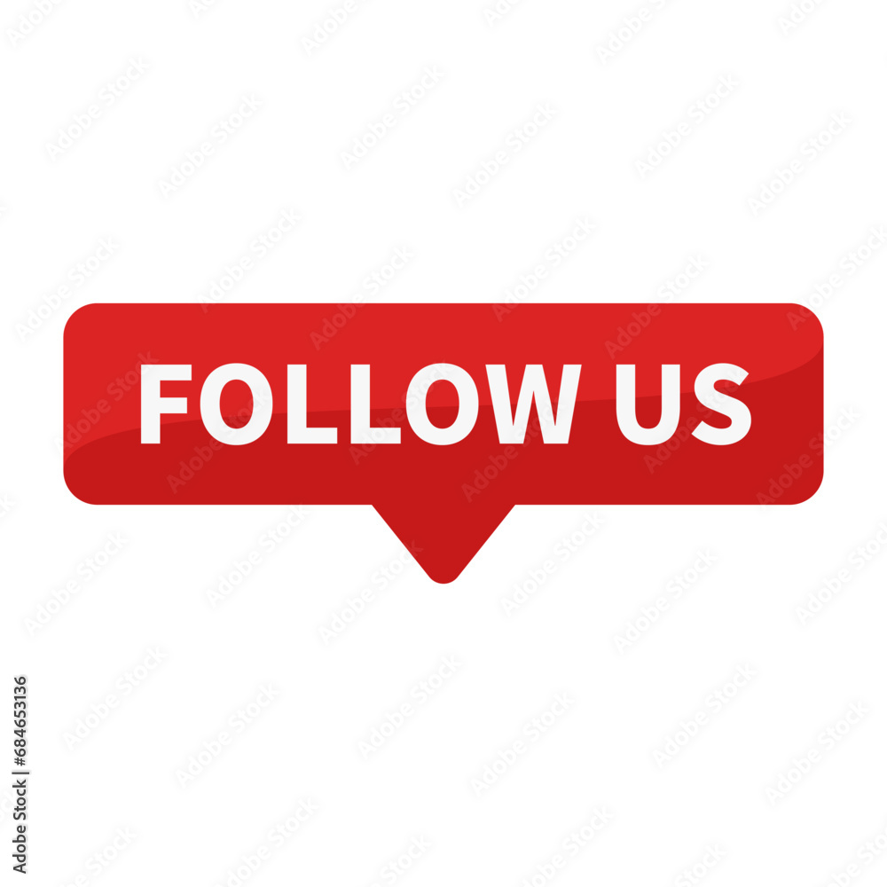Follow Us In Red Rectangle Shape For Promotion Business Marketing Social Media
Follow Us In Red Rectangle Shape For Promotion Business Marketing Social Media