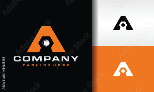 letter A screw logo