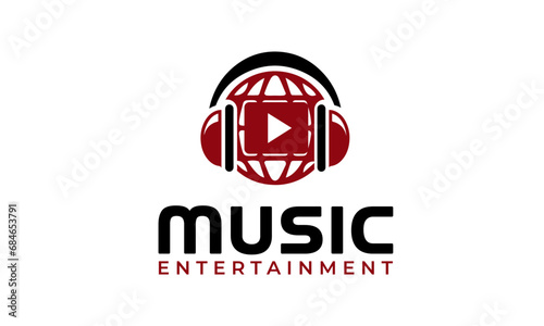Music & Entertainment COMPANY MINIMAL AND SIMPLE LOGO