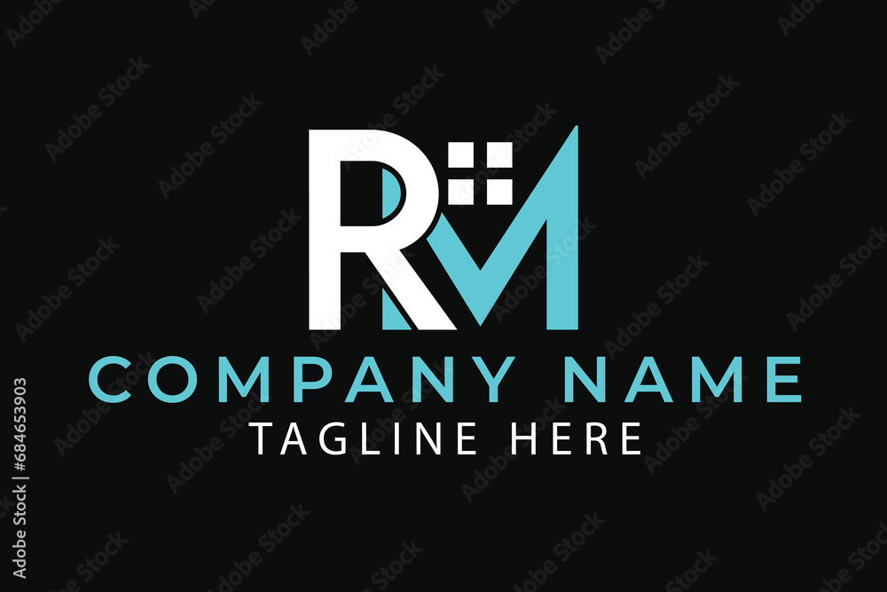 RM, RM lettermark, RM wordmark, RM monogram, house making logo, construction logo RM, RM lettermark, RM wordmark, RM monogram, house making logo, construction logo
