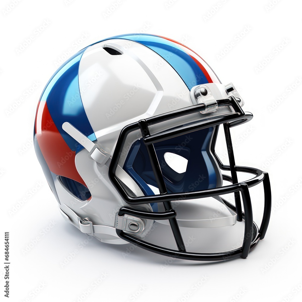 Fototapeta premium American football helmet isolated in white background