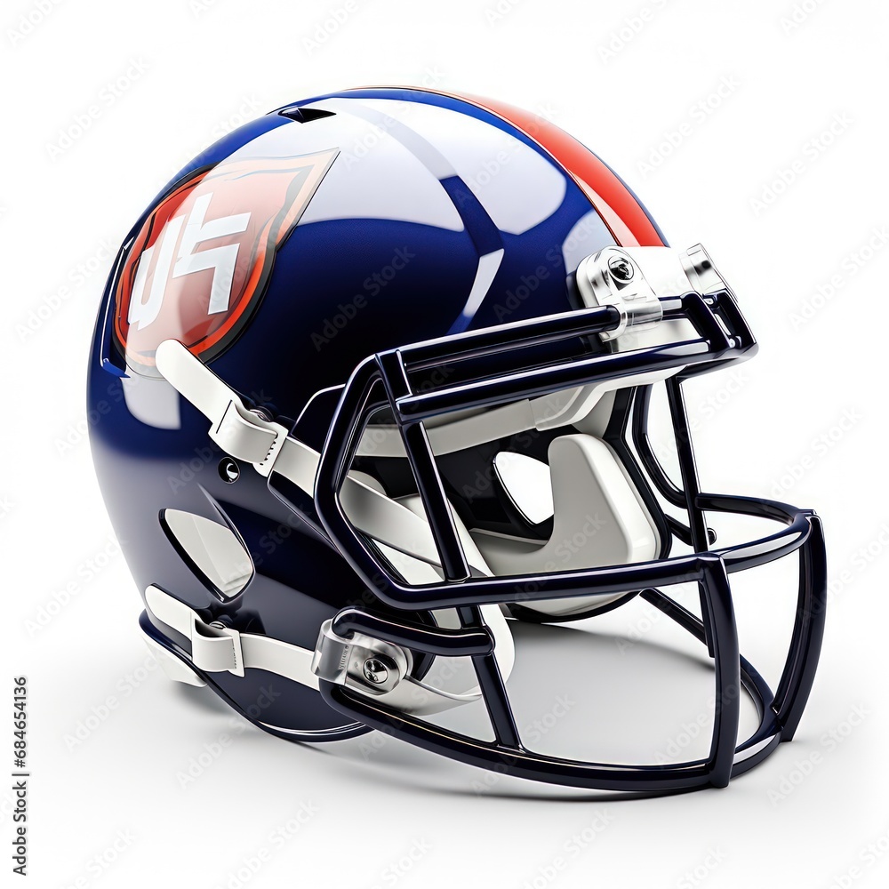 Fototapeta premium American football helmet isolated in white background
