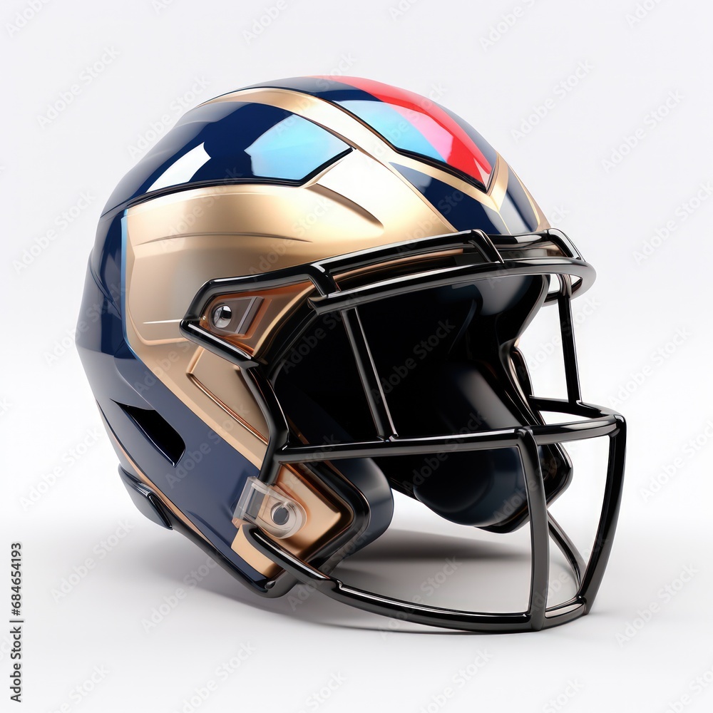 Naklejka premium American football helmet isolated in white background