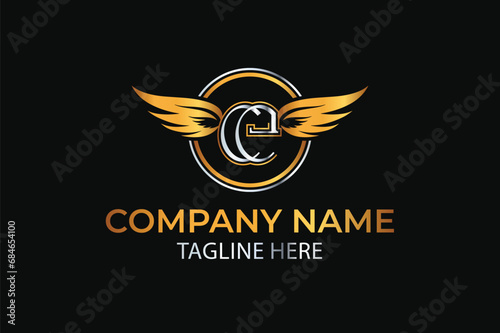 CC  CC lettermark  CC with wings logo  CC wordmark logo  CC monogram logo