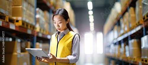 Asian woman worker in a ret...