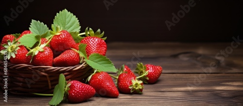 Closeup of strawberry baske...