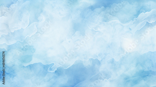 Abstract Blue Winter Watercolor Background