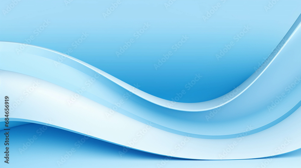 Fototapeta premium Light blue curves mixed with white look pleasing to the eye.