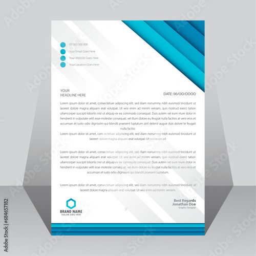 Business letterhead design template.