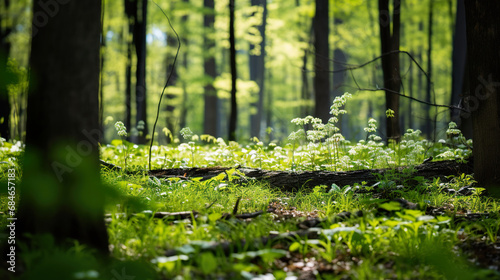 The Lush Green Forest. Generative Ai