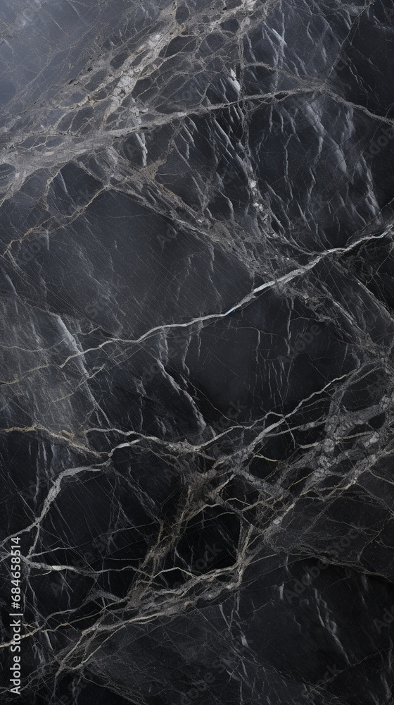 black marble surface texture background illustration. Created with Generative AI	