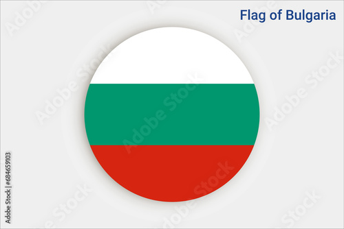 High detailed flag of Bulgaria. National Bulgaria flag. Europe. 3D illustration.