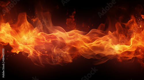 fire spark overlay with smoke and flame background for dynamic designs © Sunanta