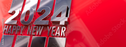 3D rendering of Happy New Y...