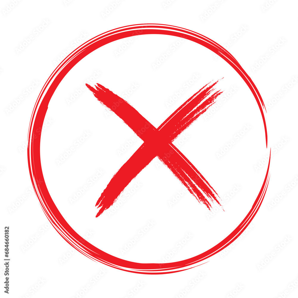 Obraz premium Check And Wrong Mark