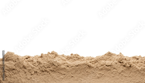 sand on the beach isolated on transparent background cutout