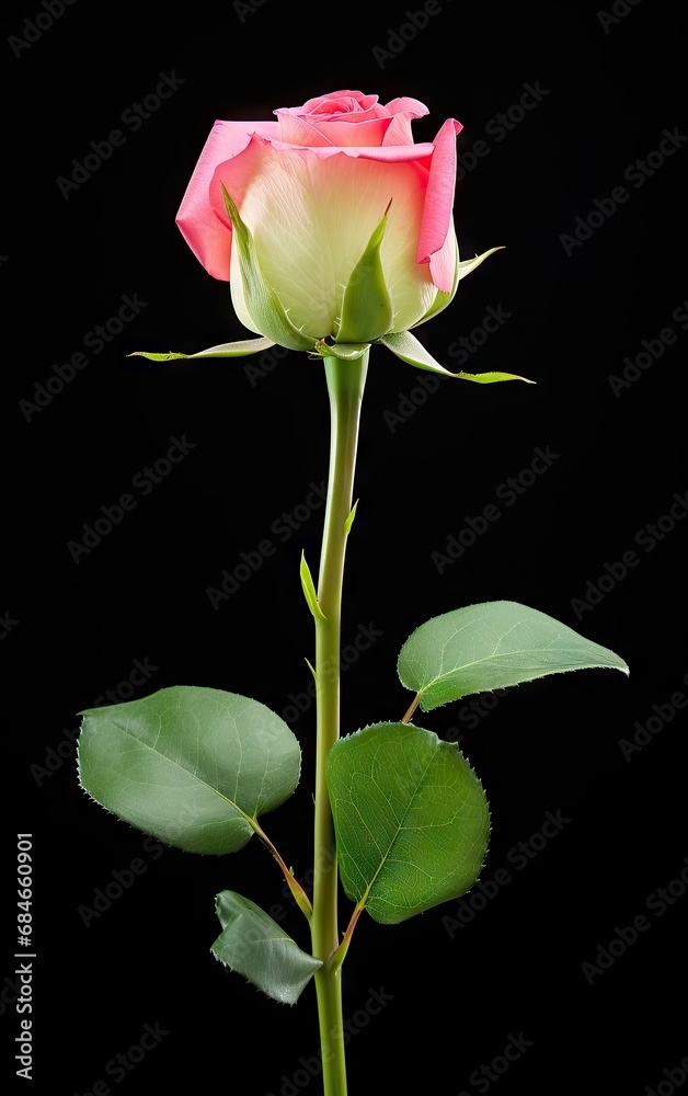 Single pink rose isolated on a black background, Beautiful pink rose isolated. Single pink rose isolated on a black background, Beautiful pink rose isolated.