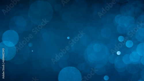 Abstract Blue bokeh defocus glitter blur background.
