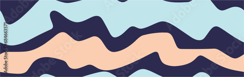 Colorful carving art. Illustration of dunes in different colors. Abstract colorful wavy shapes background. Social media web. Seamless.