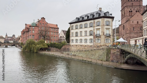 Fototapeta Naklejka Na Ścianę i Meble -  Beautiful street of strasbourg france