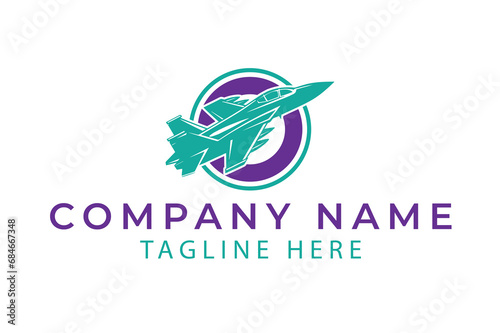 Aeroplane Air Force Gaming Logo, Fighter logo