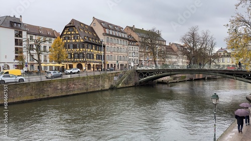 Fototapeta Naklejka Na Ścianę i Meble -  Beautiful street of strasbourg france