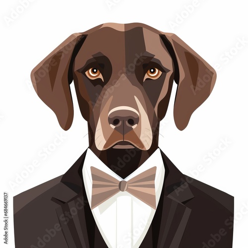 Dapper Dog in a Classy Tuxedo and Stylish Bow Tie © LUPACO IMAGES
