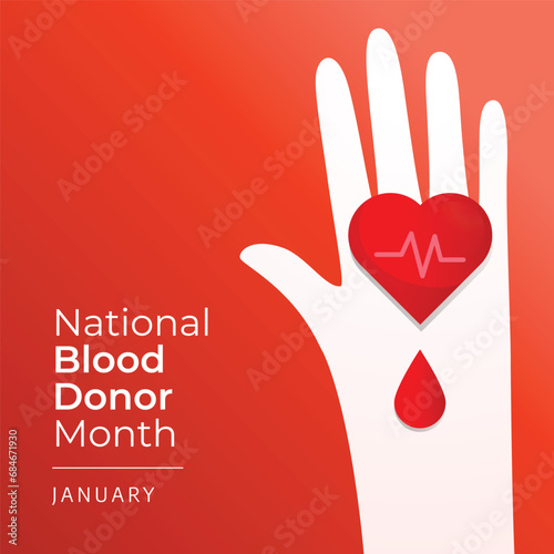 National Blood Donor Month design template good for celebration usage. blood donor design template. blood symbol. vector eps 10.