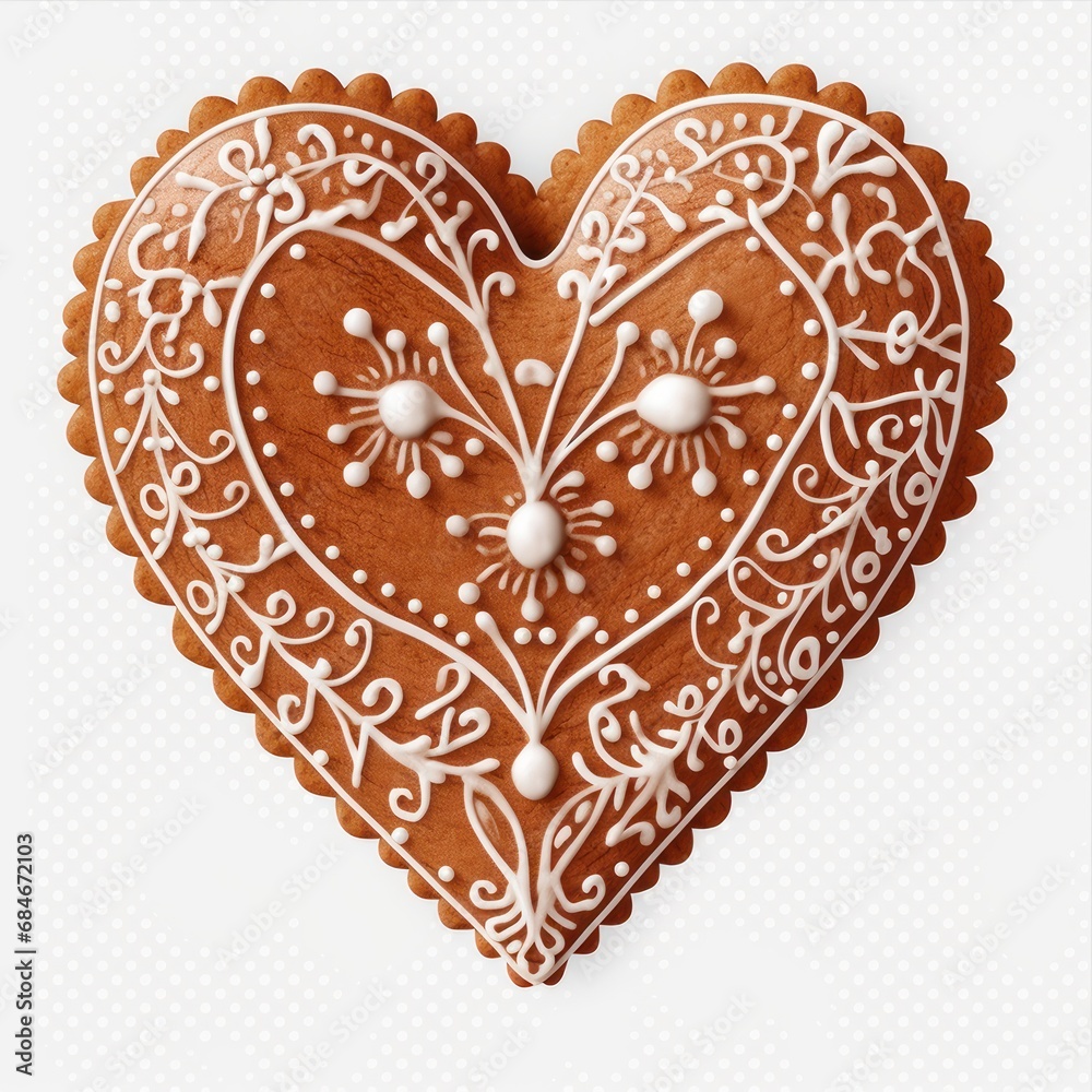 Obraz premium Gingerbread isolated on a white background. Christmas cookies.