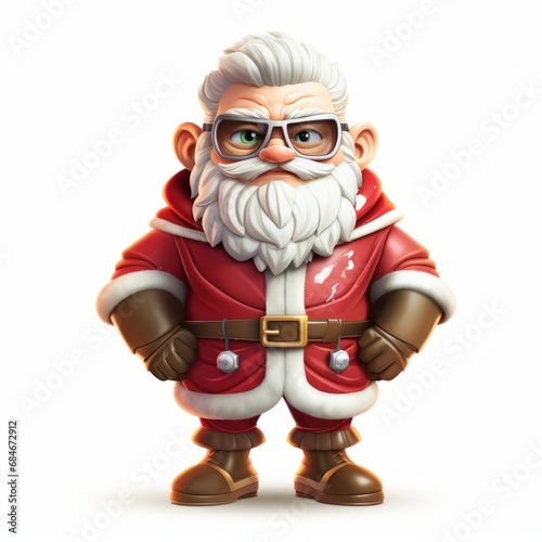 The Wise and Nerdy Cartoon Character with Glasses and a Beard photo