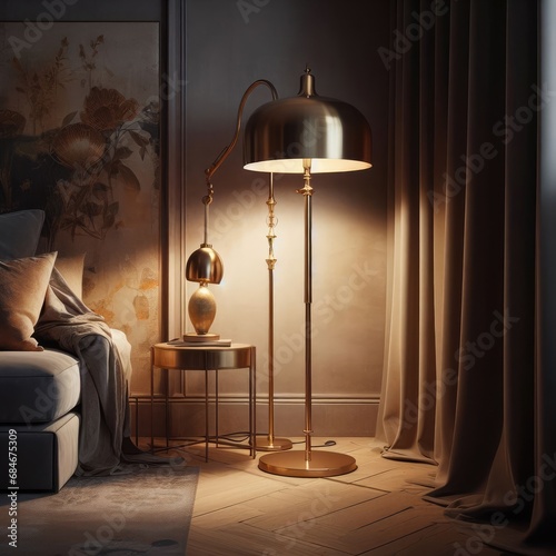 modern interior with lamp © Садыг Сеид-заде