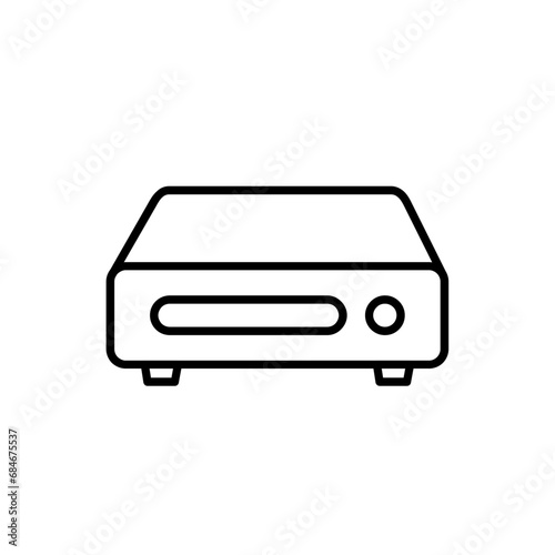 Mini Pc line icon design illustration