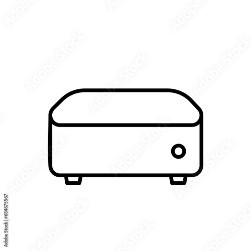 Mini Pc line icon design illustration