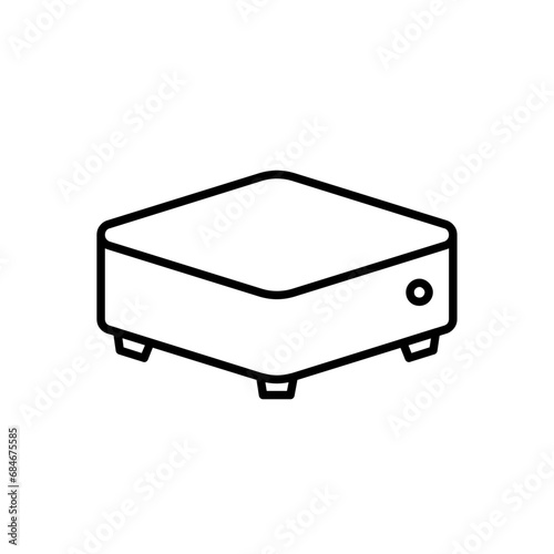 Mini Pc line icon design illustration