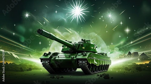 Obraz na płótnie Pakistani tank on 6 september youm-e-difa