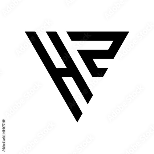 Triangle Letter HZ Monogram Logo Free Download Triangle Letter HZ Monogram Logo - GFXLoad