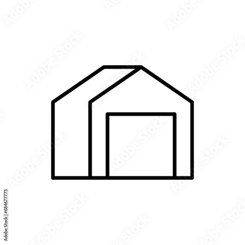 warehouse line icon design illustration