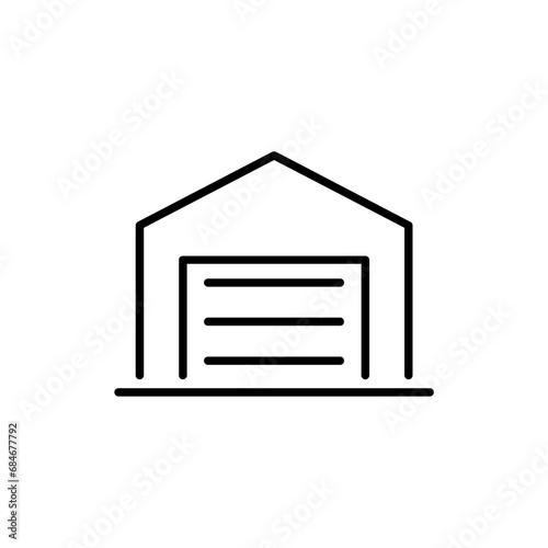 warehouse line icon design illustration