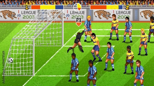 16 Bit Soccer game.  photo