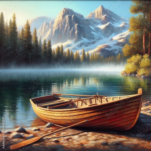 boat on the lake © Садыг Сеид-заде